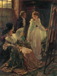 Angelica, Angelica Kauffman, apresentada por Lady Wentworth, visita o Sr. Reynolds "Studio, 1892