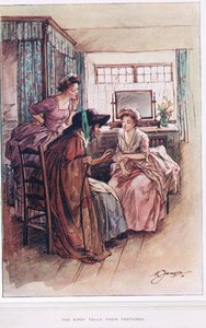 The Gipsy conta sua fortuna, ilustração de &39;The Vicar of Wakefield&39; de Oliver Goldsmith, c.1910