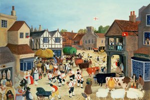 Mercado de gado de Mayfair do século XVIII de Margaret Loxton