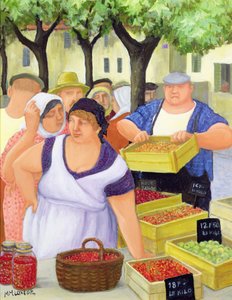Praça do Mercado (óleo sobre tela) de Margaret Loxton