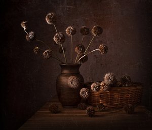 Flores secas com um toque rústico de Margareth Perfoncio