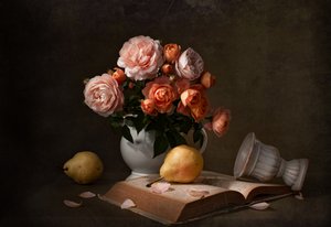 Rosas e peras elegantes de Margareth Perfoncio
