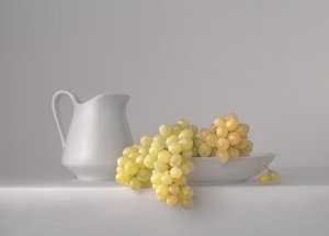 Natureza morta com uvas frescas de Margareth Perfoncio