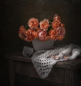 Ramos de Rosas Pêssego Melancólico de Margareth Perfoncio