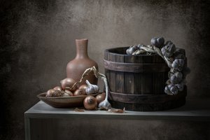 Colheita na Cozinha Rústica