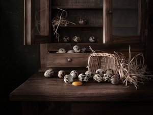 Ovos de codorniz rústicos de Margareth Perfoncio