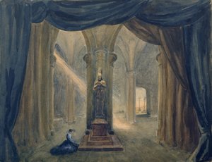 Cenografia para "O Hóspede de Pedra" de Alexander Dargomyzhsky de Margarita Genrichovna Genke Shifrina