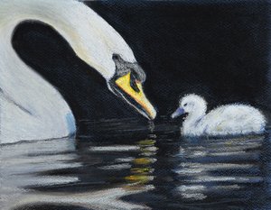 Follow Mummy, 2020 (pastel) de Margo Starkey