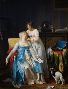 Más notícias, pintura de Marguerite Gerard (1761-1837), óleo sobre tela, 63,5x50,5 cm, França