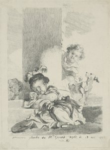 A criança e o gato, 1778 de Marguerite Gerard