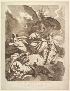 Para o gênio de Franklin, 1779. de Marguerite Gerard