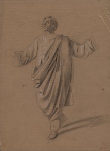 Estudo académico de uma figura masculina de Marià Fortuny Marsal