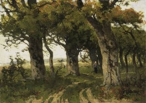 Avenida Oak, no final do verão. 1880-1900 de Maria Bilders-van Bosse