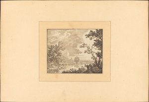 Paisagem com rio e cidade de Maria Catharina Prestel after Jan van Huysum