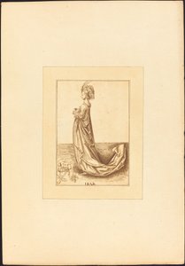 Uma dama de vestido longo de Maria Catharina Prestel after Martin Schongauer