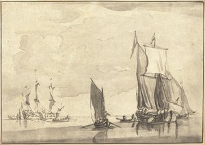 Seascape de Maria Catharina Prestel after Willem van de Velde the Younger