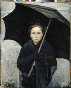 O Guarda-chuva - Bashkirtseva, Maria Konstantinovna (1860-1884) - 1883 - Óleo sobre tela - 93x74 - Museu Estatal Russo, São Petersburgo