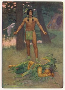 Ilustração para Hiawatha de Longfellow (litografia a cores)
