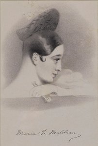 Auto-retrato, início da década de 1830. de Maria Malibran Garcia