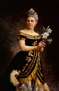 Retrato da cantora de ópera Ida Basilier-Magelssen 1846-1928 como Philine in Opera..., 1887.