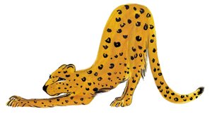 Big Cat Stretch, 2020 (aguarela sobre papel)