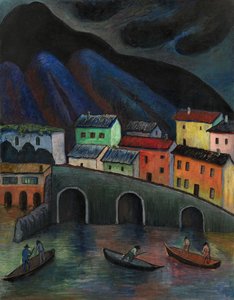 Pesca noturna em Ascona, décadas de 1920 a 1930 de Marianne von Werefkin