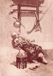 Mouro de Tânger (gravura) de Mariano (after) Fortuny