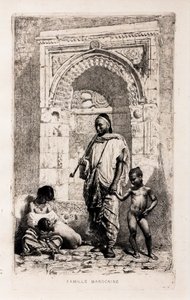Família marroquina, cerca de 1862 (gravura sobre papel)