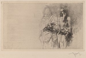 Croquis (duas figuras árabes) de Marià Fortuny
