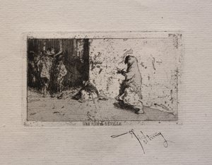 Uma rua em Sevilha. de Mariano Fortuny y Carbó