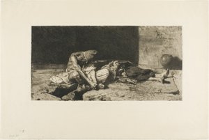Árabe a velar o corpo do seu amigo de Mariano Fortuny y Marsal