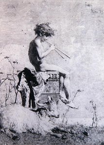 Idyll (gravura) de Mariano José María Bernardo Fortuny y Carbó