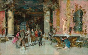 A escolha de um modelo, c.1866-74 (óleo no painel) de Mariano José María Bernardo Fortuny y Carbó