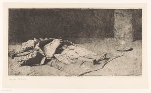 Corpo morto de um Kabyle
Argamassa Kabyle (título sobre o objecto) de Mariano José María Bernardo Fortuny y Carbó
