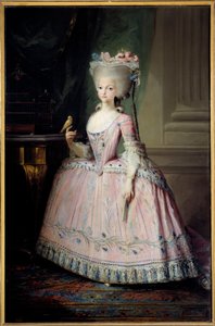 Retrato em pé de Carlota Joaquina (1775-1830) Infante de Espanha e Rainha de Portugal Pintura de Mariano Maella (1739-1819) (ec.esp.) Sol do século XVIII. 1,77x1,16 m Madrid, Museu do Prado - Retrato a pé de Carlota Joaquina (1775-1830) Infanta de de Mariano Salvador de Maella
