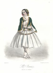 A bailarina italiana Carolina Rosati no ballet Le Corsaire, de Adolphe Adam, na Ópera de Paris