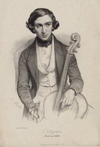 Retrato do violoncelista e compositor Hippolyte Prosper Seligmann 1817-1882, 1840.