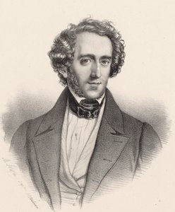 Retrato do pianista e compositor Felix Mendelssohn Bartholdy 1809-1847.