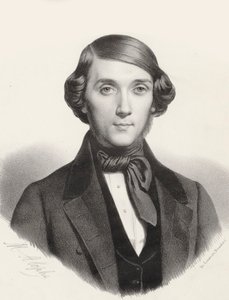 Retrato do pianista e compositor Jean-Henri Ravina 1818-1906 , ca. 1845.