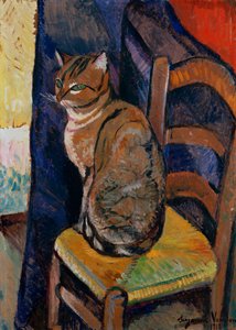 Estudo de um gato sentado em uma cadeira; Estudo de um gato, sentado em uma cadeira