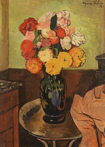Vaso de flores em uma mesa redonda; Vaso de flores em uma mesa redonda, 1920