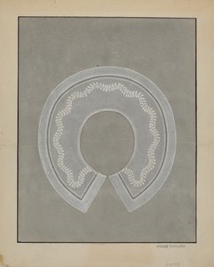 Colarinho de linho bordado, c. 1936.