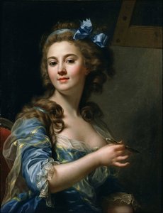 "Auto-retrato"" Pintura de Marie-Gabrielle Capet (1761-1818) 1783 Museu Nacional de Arte Ocidental, Tóquio Japão de Marie Gabrielle Capet