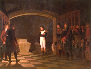 Napoleão meditando diante do túmulo de Frederico II da Prússia, Potsdam, 25 de Outubro de 1806 de Marie Nicolas Ponce Camus