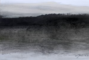 Anoitecer, 2023 (óleo e carvão sobre papel)