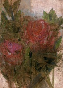 Rosas vermelhas, 2022 (óleo sobre papel)