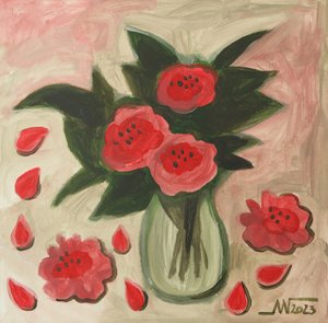 Flores Vermelhas Abstratas