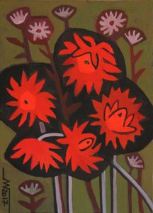 Flores abstratas vermelhas