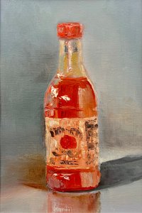 Garrafa de molho picante colorido de Marina Kozyr