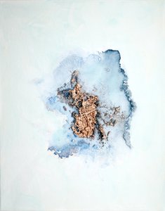 Abstrato Azul Dourado de Marina Nelson